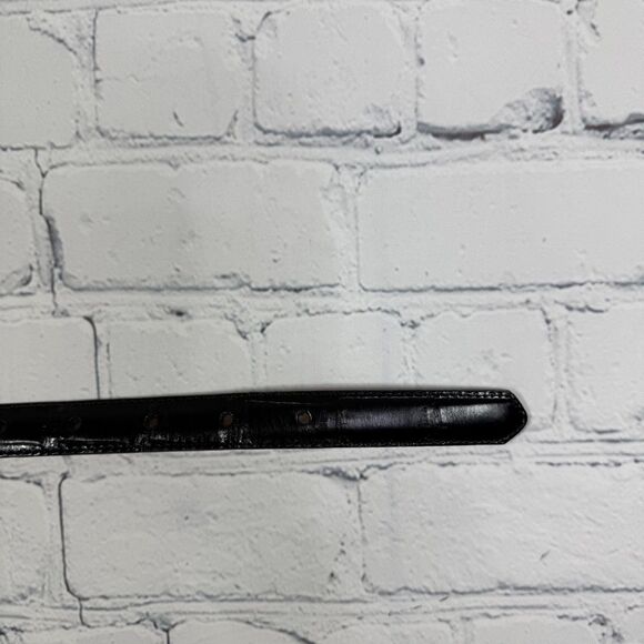 Brighton Belt Women Medium Large Black Silver Buckle Preppy Minimalist Golf - Picture 12 of 13